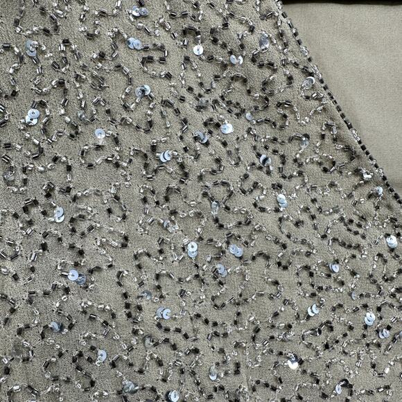 Chadwicks Sequin Beaded Wrap Top Womens SZ 4 Holiday Glam Party Evening Blouse - Picture 12 of 12